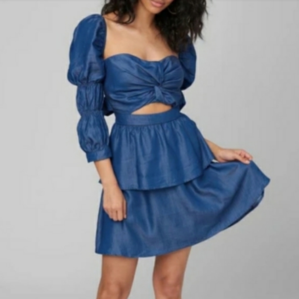 New Chambray Cupcake Medi Dress Size 12